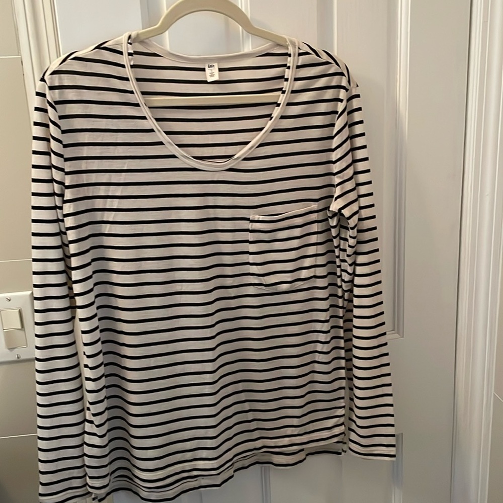 BP black and white striped long sleeve shirt